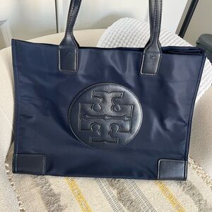 Navy Blue Tory Burch Tote Bag Medium Size